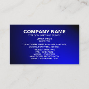 Einfaches Text 06 - Spotlit - Blau Visitenkarte