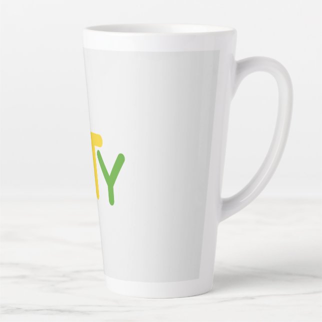 Einfaches Textdesign Milchtasse (Rechts)