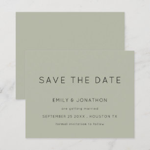 Einfaches Textweichbild Save the Date grün