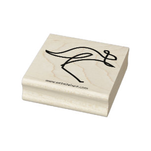 Einfaches Tier Känguru Gummistempel