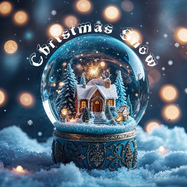 Einfaches traditionelles Weihnachtsschnee Ornament Karte (Von Creator hochgeladen)