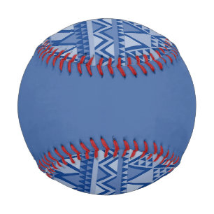 Einfaches Tribal Art Pattern Blau Baseball