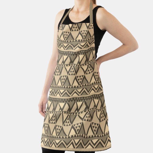 Einfaches Tribal Art Pattern Brown Schürze (InSitu)