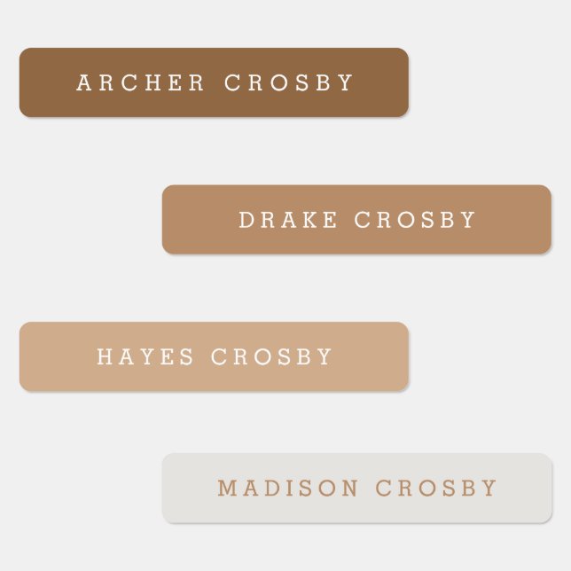 Einfaches Typ Waterproof Name Etiketten (Gruppe)