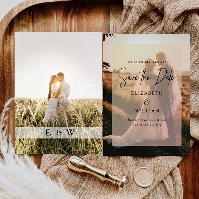 Einfaches übermäßiges Foto Hochzeitsszenario speic Einladung (Von Creator hochgeladen)