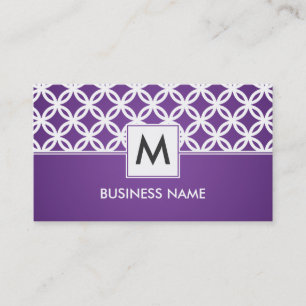 Einfaches überschneidenkreis-Muster-Monogramm lil Visitenkarte