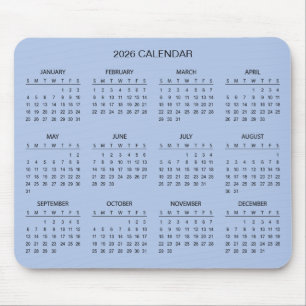 Einfaches und dennoch elegantes 2026-Kalender   Ma Mousepad