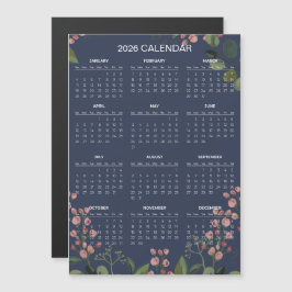 Einfaches und dennoch elegantes Blumenkalender 202 Magnetkarte