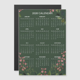 Einfaches und dennoch elegantes Blumenkalender 202 Magnetkarte