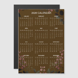 Einfaches und dennoch elegantes Blumenkalender 202 Magnetkarte