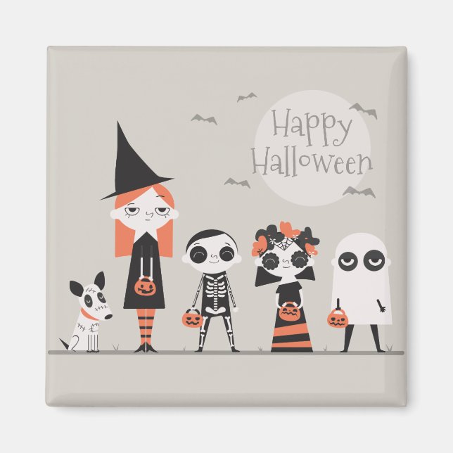 Einfaches und dennoch elegantes Halloween | Magnet (Vorne)