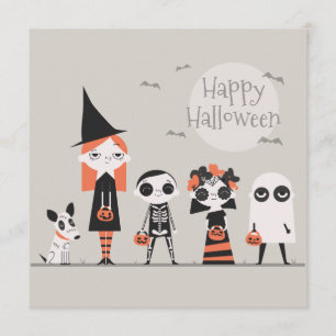 Einfaches und dennoch elegantes Halloween-Party    Einladung