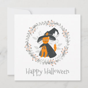 Einfaches und dennoch elegantes Halloween-Party Einladung