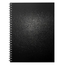 Einfaches und elegantes Black Leather Notebook