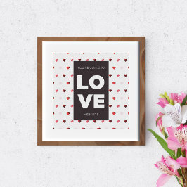 Einfaches und elegantes Design der Liebe Poster
