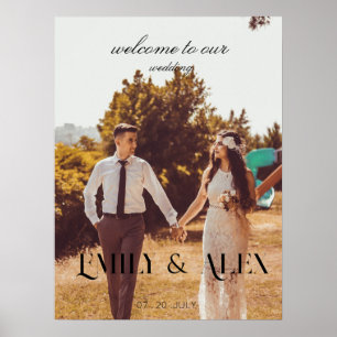 Einfaches und elegantes individuelles Foto Wedding Poster