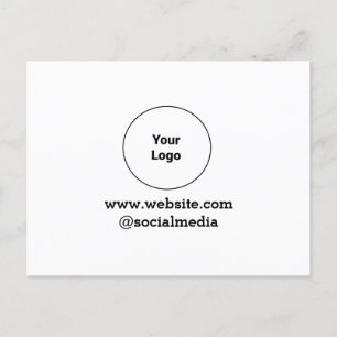 Einfaches und elegantes Logo für die Firma Ankündigungspostkarte