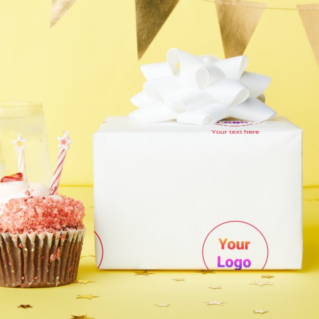 Einfaches und elegantes Logo für die Firma    Geschenkpapier (Geburtstagsparty)