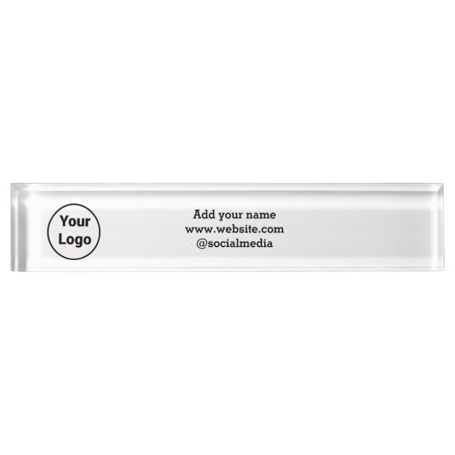 Einfaches und elegantes Logo für die Firma  Namensplakette (Vorderseite)