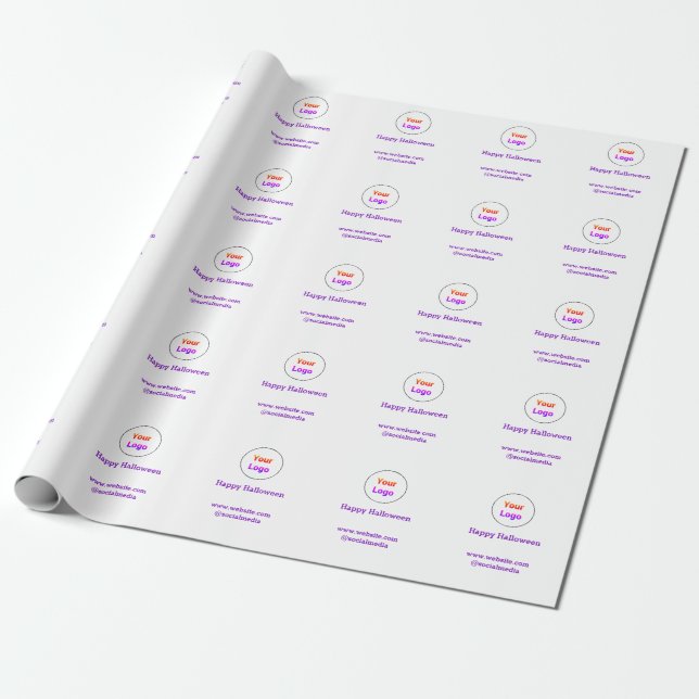 Einfaches und elegantes Logo Geschenkpapier (Ungerollt)