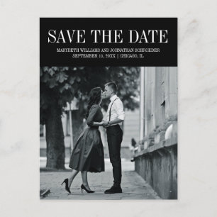 Einfaches und elegantes Save the Date Foto Postkar Ankündigungspostkarte