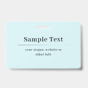 Einfaches und elegantes Texttemplate   Hellblau Ausweis