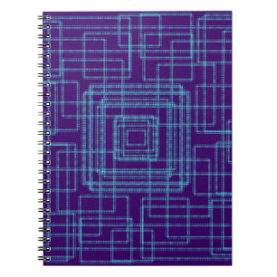 Einfaches und geometrisch blaues Design Notizblock