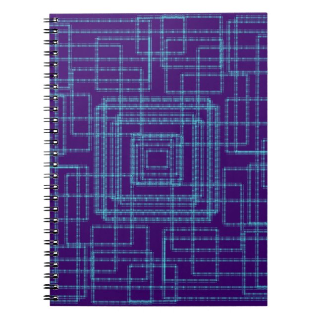 Einfaches und geometrisch blaues Design Notizblock (Vorderseite)