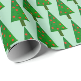 Einfaches und helles Weihnachtsbaumumschlagpapier Geschenkpapier