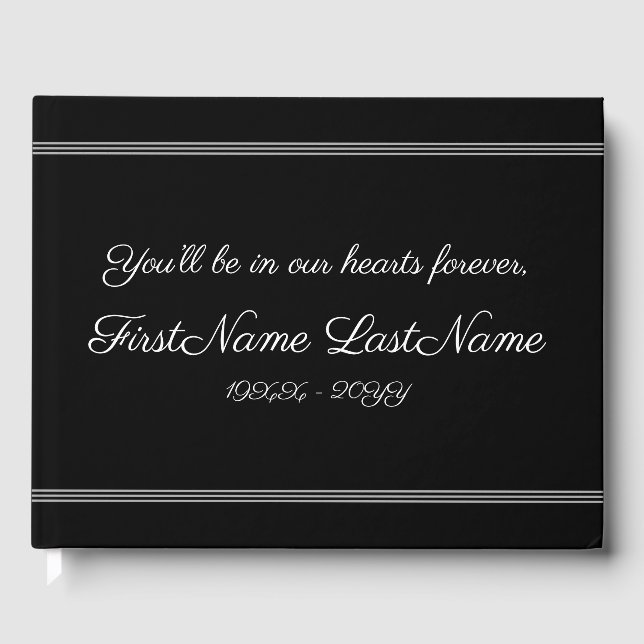 Einfaches und individuelles Geweckt Gästebuch (Vorderseite)