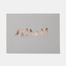 Einfaches und modernes Grau und Imitat-kupferne Fußmatte