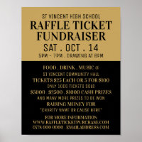 Einfaches und modernes Raffle Ticket Fundraiser Ev