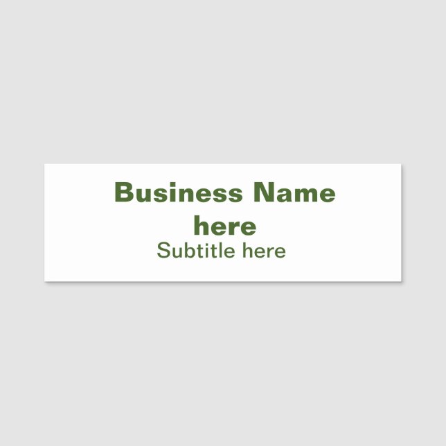 einfaches Unternehmen hinzufügen Sie Ihren Namen T Namensschild (Vorderseite)