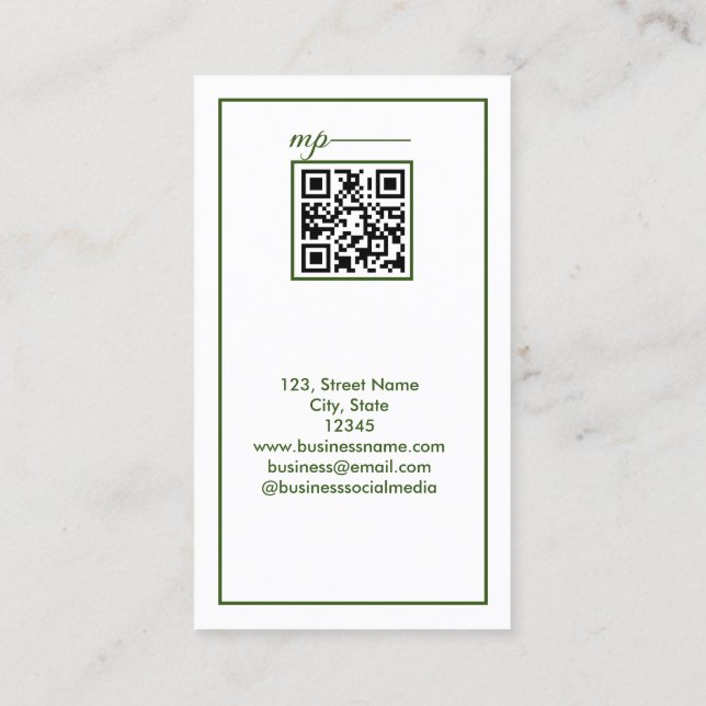 einfaches Unternehmen hinzufügen Sie Ihren Namen T Visitenkarte (Rückseite)