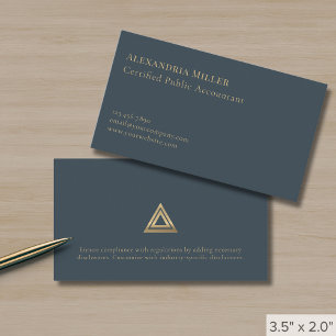Einfaches Upscale Gold Triangle Logo Visitenkarte