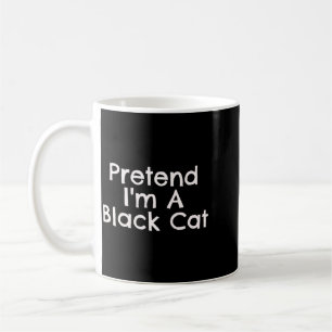 Einfaches Verkleiden als schwarze Katze, schnelle Kaffeetasse