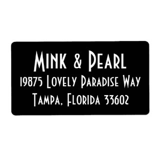 Einfaches Versandlabel Schwarz & Weiß B&W