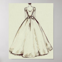 Einfaches Vintage Wedding Dress