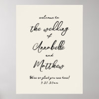 Einfaches Vintage Whimsical Willkommensschild für