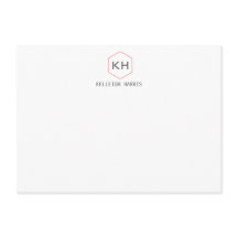 Einfaches Vintages Monogramm-Logo in grauer/roter 