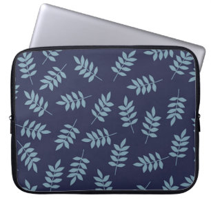 Einfaches Vintages Muster. Dunkelblauer Hintergrun Laptopschutzhülle