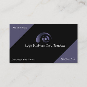 Einfaches violettes Logo Visitenkarte