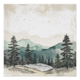 Einfaches Vista-Poster für Wasserfarben Poster