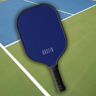 Einfaches Vorname Elegant Modernes Dunkles Navy Bl Pickleball Schläger