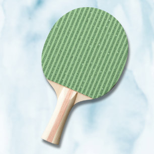 Einfaches Waldgrün-Glitter-Style-Streifenmuster Tischtennis Schläger