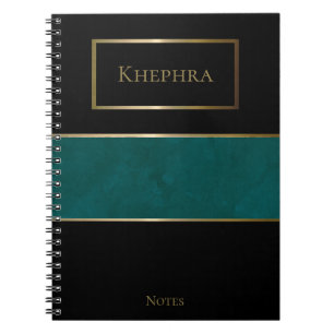 Einfaches Watercolor Monogram Name Notebook Notizblock