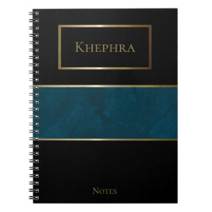 Einfaches Watercolor Monogram Name Notebook Notizblock