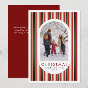 Einfaches Weihnachten-Schneeflocken-Muster Familie Feiertagskarte