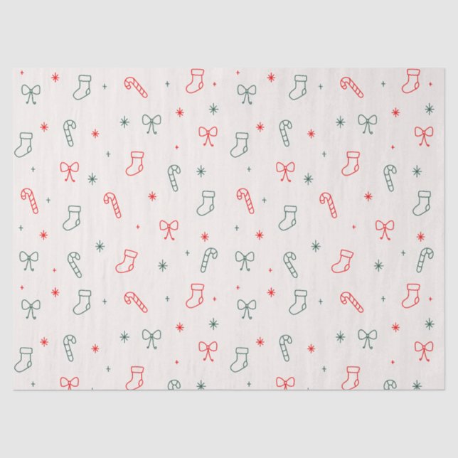 Einfaches Weihnachts-Tissue-Papier Seidenpapier (Vorderseite)