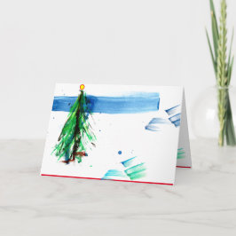 Einfaches Weihnachtsbaum im Wald Karte